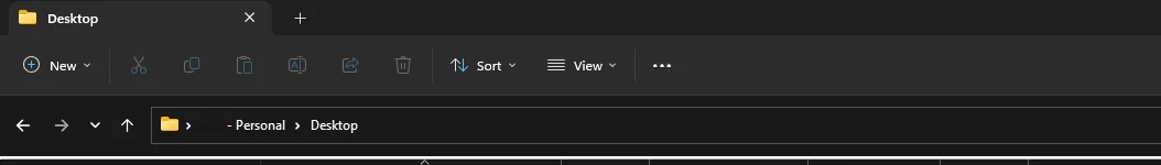 File Explorer white line in address bar